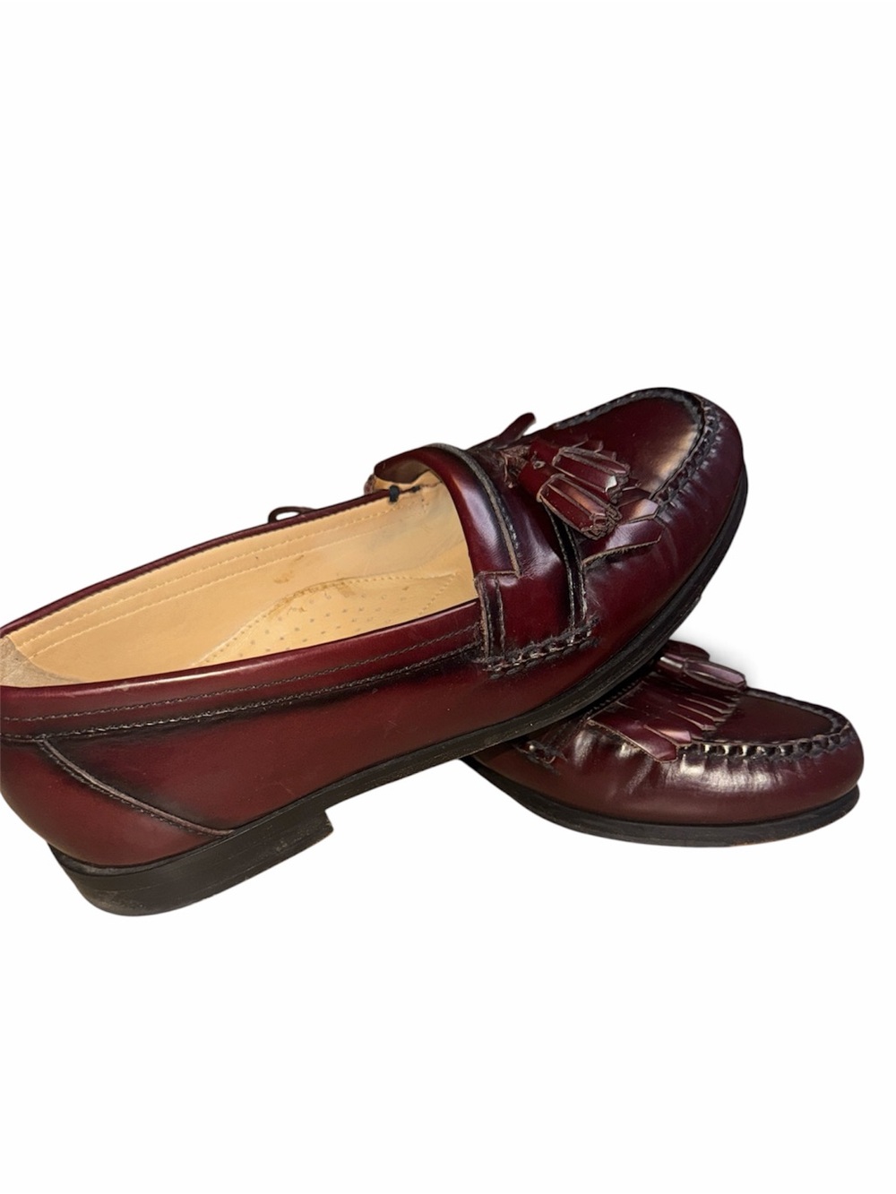 G.H. Bass & Co. Burgundy Tassel Penny Loafers